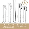 Itopfox 40-Piece Hammered Silverware Set, 18/10 Stainless Steel Flatware for 8, Cutlery Set for Home, Party, Wedding, Mirror Polished Dishwasher Safe - 2 of 4