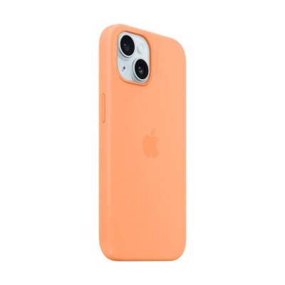 Apple Iphone 15 Silicone Case With Magsafe - Orange Sorbet : Target