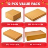 Joyfy 12pcs Christmas Cardboard Kraft Gift Boxes, 4 Different Sizes Brown  Shirt Robe Wrapping Boxes for Christmas Holiday DIY Festive Present Boxes - 2 of 4