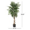 Gulches 150 Centimeter Artificial Ficus Tree Pre Potted Life Like Leaves Easy Maintenance Indoor Outdoor Home Decor - 2 of 4