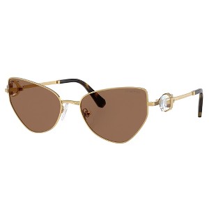 Swarovski SK 7003 400473 Womens Irregular Sunglasses Gold 57mm - 1 of 3