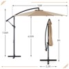 Kumasinova 9.8FT Offset Patio Umbrella with Easy Tilt&Crank,Outdoor Umbrella with UV Protection,Market Umbrella with 8 Ribs for Pool&Beach - 2 of 4
