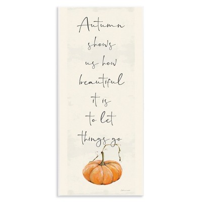 Stupell Industries Autumn Beauty Inspirational Phrase, 7" x 17"