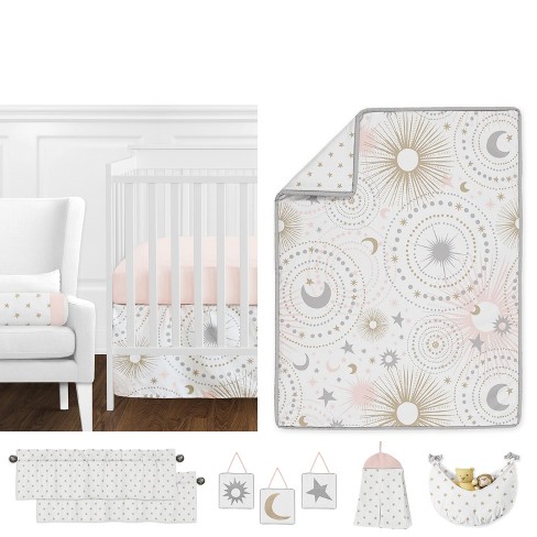 Sweet Jojo Designs Crib Bedding Set Celestial 11pc Pink gold Target