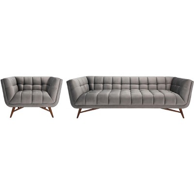 Onyx Mid-Century Club Chair - SFV4724A - Dark Grey - Safavieh Couture