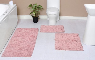 Modesto Collection Cotton Tufted Set of 3 Bath Rug Set - Home Weavers