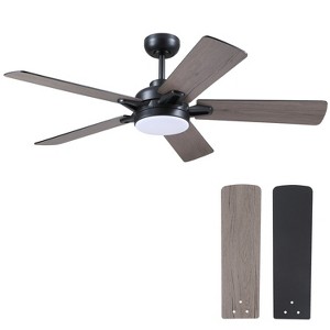 52" Indoor and Outdoor Ceiling Fan with Light and Remote Compatiable with Sloped Ceiling - 1 of 4