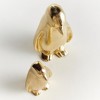 Plum & Post Penguin Pair - Gold Aluminum Sculptures - Set of 2 - 4 of 4