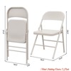 Office 2/4 Pack Metal Folding Chairs, All Steel Frame Portable Folding Chairs Set of 2/4, Easily Foldable and Stackable Event Chairs - 2 of 4