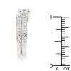 Slickblue Women’s Filigree Design Bridal Ring Set – Princess Cut with Round Accents, Rhodium-Plated, Sizes 5-10 - 4 of 4