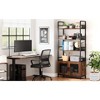 Industrial Bookshelf 3-Tier with Wire Mesh Doors - Vintage Iron & Wood Storage Shelf for Living Room Study, Heavy Duty - 3 of 4
