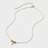 14K Gold Dipped Cubic Zirconia Rondelle Initial Necklace - A New Day™ Gold - 2 of 4