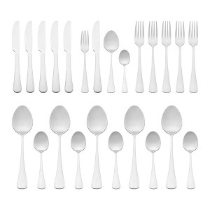 REGALWOVEN 24 Pcs 1 Set Stainless Steel Durable Rust-Proof Corrosion Resistant Flatware Set - 1 of 4