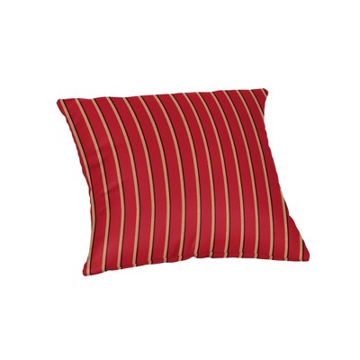 Casual Cushion Stripe Sunbrella Fabric 1-Piece Indoor/Outdoor Square Throw Pillow