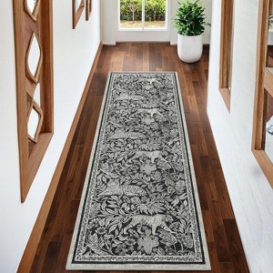 Acekool Modern Area Rug, Washable Low Pile Non Slip Soft Foldable Carpet Mat for Living Room Bedroom Office, Easy Care - 1 of 3