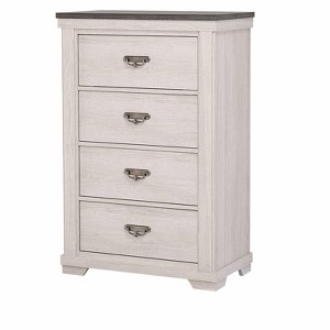 NicBex Rustic White Dresser,Farmhouse Single Dressers with Traditional Handles,Chest of Drawers for Bedroom,Living Room,Dining Room,Hallway - 1 of 4