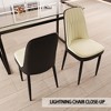 Lyngins Set of 2/4 Modern PU Leather Dining Chairs with Curved Back,Upholstered Side Chairs for Kitchen,Dining Room,Living Room - 4 of 4