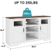 Acekool Farmhouse TV Stand with LED Lights, Elegant Entertainment Center for 65 Inch TVs, with Storage Cabinets and Open Shelves - 2 of 4