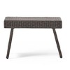 Faux Rattan Outdoor End Table, 24" Wide Wicker Accent Table for Patio or Garden Use, Patio End Table, Outdoor Side Table -Christopher Knight Home - 4 of 4