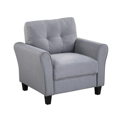 LOVMOR 35" Modern Living Room Armchair Linen Upholstered Couch Furniture