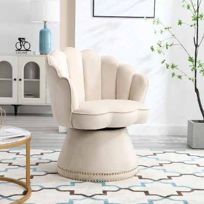 Swivel Barrel Accent Sofa Chair, 360 degree Swivel Round Sofa 300 Lbs Load Bearing Capacity for Living Room Bedroom Office Lounge Arm Chair