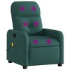 VidaXL Massage Recliner Chair Dark Green Fabric - 2 of 4
