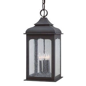 Troy Lighting Henry Street 4 - Light Pendant in  Colonial Iron Clear Seeded Shade - 1 of 1