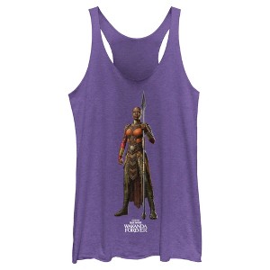 Women's Black Panther: Wakanda Forever Okoye Standing Tall Racerback Tank Top - 1 of 3