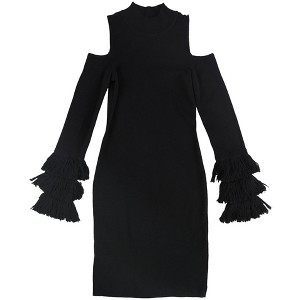 bar III Womens Cold Shoulder Sweater Dress - 1 of 2