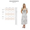 August Sky Women's Front Mock Tie Sweetheart Neckline Floral Midi Dress - 4 of 4