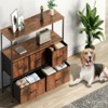 SEVOBAL Utility Storage Cabinets 5 Dressers Fabric Storage Tower, Wooden Top for Kid Room, Closet, Entryway, Nursery, Brown, 39.3"*11.8"*31.8" - 4 of 4