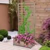 Tangkula 68" Wood Planter Box with Trellis Plant Raised Bed for Flower Climbing for Garden Balcony Patio Yard - 2 of 4