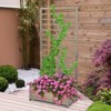 Tangkula 68" Wood Planter Box with Trellis Plant Raised Bed for Flower Climbing for Garden Balcony Patio Yard - image 2 of 4