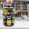 LunaLulinlk 12 Glass Jar Bottles Set Revolving Spice Rack Organizer Storage - 4 of 4