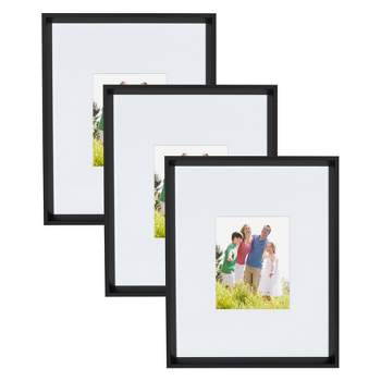 Kate & Laurel All Things Decor (Set of 3) 16"x20" Matted to 8"x10" Calter Modern Wall Picture Frames 
