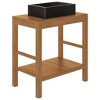 vidaXL Bathroom Vanity Cabinet Solid Teak with Sink Marble Black - 3 of 4