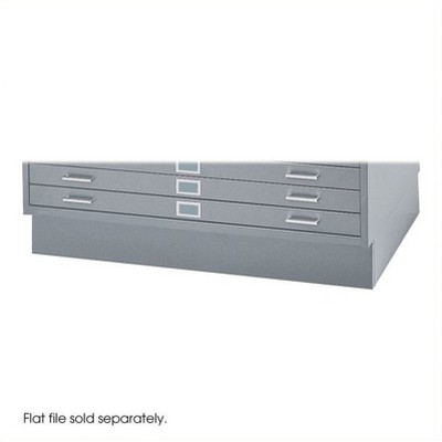 Steel Closed Low Base for 4998 Flat File Cabinet in Gray-Safco