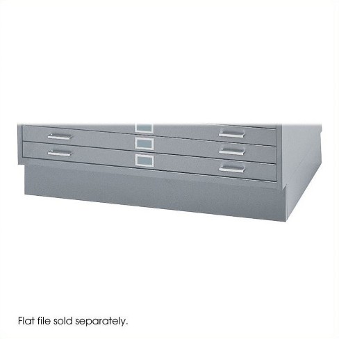 Steel Closed Low Base For 4998 Flat File Cabinet In Gray Safco Target