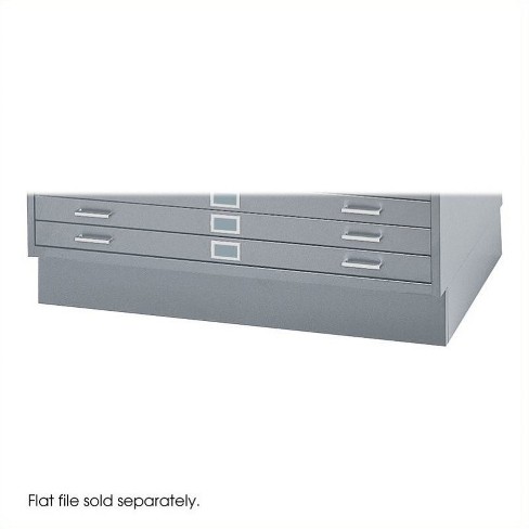 Steel Closed Low Base For 4998 Flat File Cabinet In Gray Safco