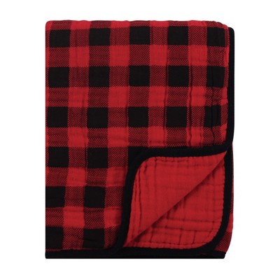 Hudson Baby Infant Muslin Tranquility Quilt Blanket, Buffalo Plaid, One ...