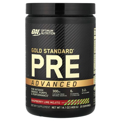 Optimum Nutrition Gold Standard® Pre Advanced, Raspberry Lime Mojito, 14.1 oz (400 g)