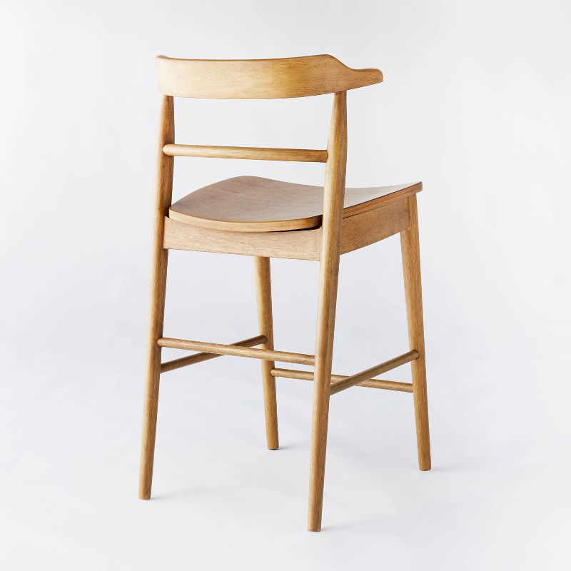 Kaysville Curved Back Wood Counter Height Barstool - Threshold™ designed with Studio McGee, 5 of 14