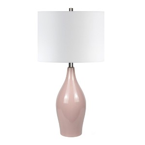 Hudson and Canal 28.25" Tall Porcela Table Lamp with Fabric Shade - 1 of 4