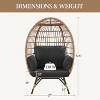 Yaheetech Outdoor Wicker Egg Basket Lounge Chair - 3 of 4