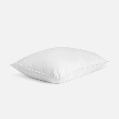 White Cotton Sateen Toddler Pillow with Goose Down Fill