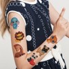 Wrapables Waterproof Glitter Temporary Tattoos, Birthday Party Favors and Supplies, Goodie Bag Fillers, 10 Sheets Cute Animals - 4 of 4