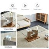 NicBex 25.5" Modern Coffee Table with Tempered Glass Tabletop and White MDF Legs for Dining Room, Kitchen and Living Room - 4 of 4