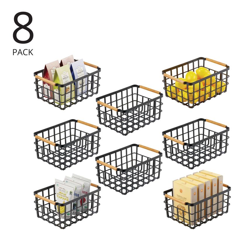 mDesign Metal Food Organizer Storage Basket, 2 of 9
