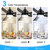Airsurfer Modern Ceiling Fan with Light – 48-Inch Black 5-Blade Fan with Remote, Quiet Motor for Living Room, Bedroom, or Dining Area - 3 of 4