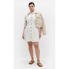 Women's Plus Size Liv Denim Dress - ivory denim | CITY CHIC - 3 of 4